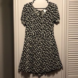 Black Dress With White Flowers